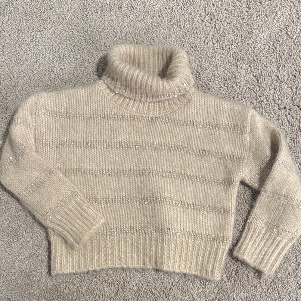 Cozy Cream Turtleneck Sweater for Kids